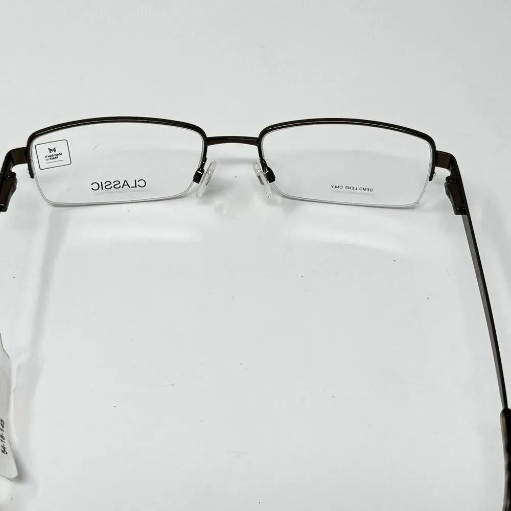 Member’s Mark M111 BRN Brown Semi Rimless Eyeglass Frames 54-18-145